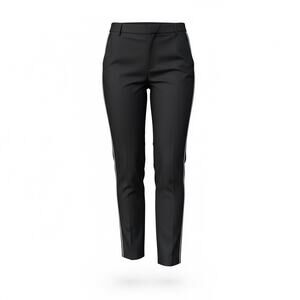 Orsay Women Black Trousers With White Side Stripe Size EUR 40/US 10 - NWT
